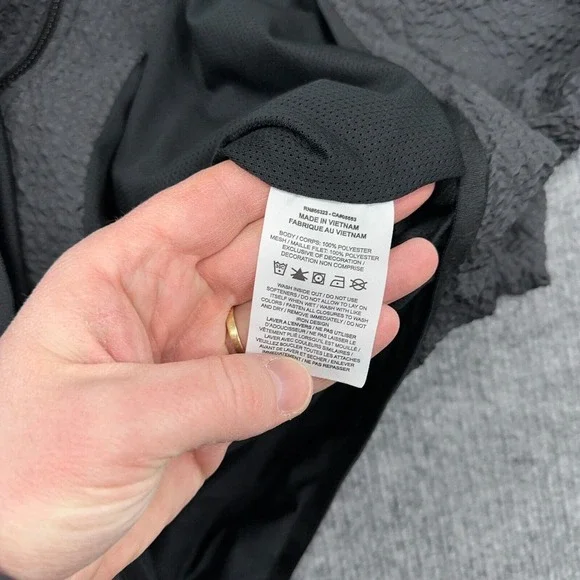 Nike Jacket Mens M Gray Black Sportswear‎ Tech Essentials Lined Woven Hoodie